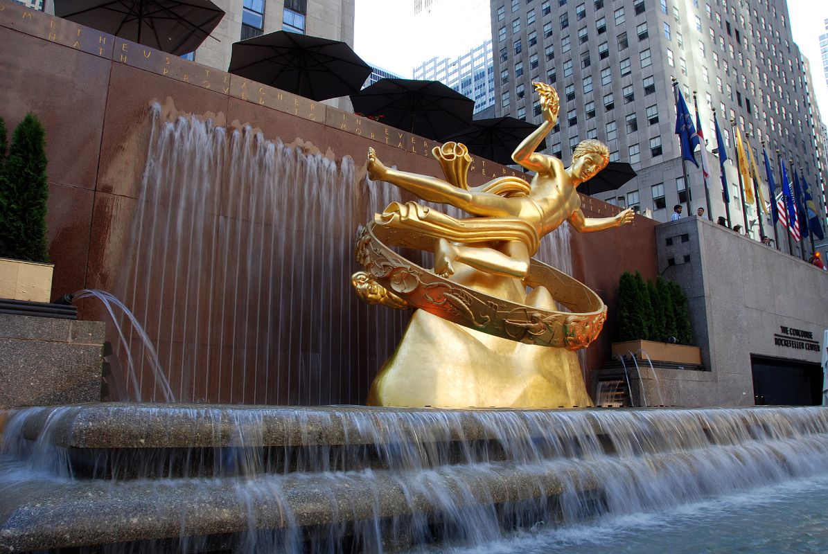 New York City Rockefeller Center 02D Prometheus By Paul Manship 1934 From 6C BC Greek Aeschylus